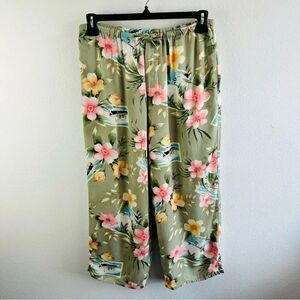 Island Traders Tropical‎ Print Stretch Waist Pants Size L